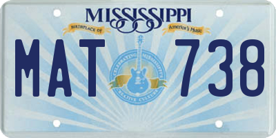 MS license plate MAT738