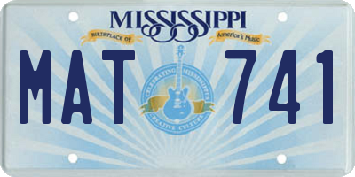 MS license plate MAT741
