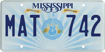 MS license plate MAT742