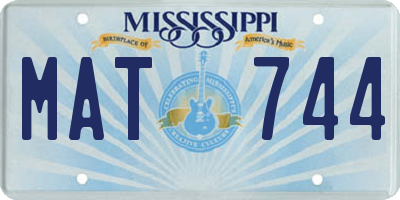 MS license plate MAT744