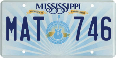 MS license plate MAT746