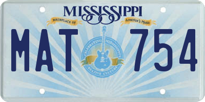 MS license plate MAT754