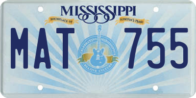 MS license plate MAT755