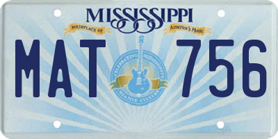 MS license plate MAT756