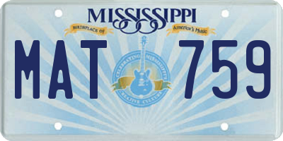 MS license plate MAT759