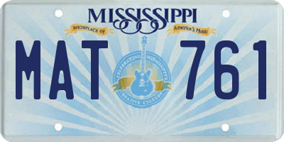 MS license plate MAT761