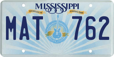 MS license plate MAT762