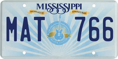 MS license plate MAT766