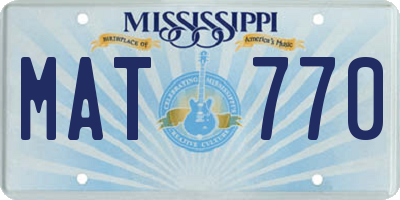 MS license plate MAT770