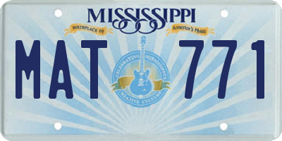 MS license plate MAT771