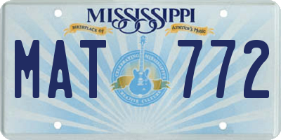 MS license plate MAT772