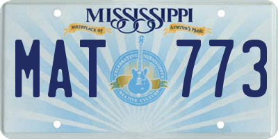 MS license plate MAT773