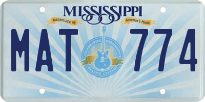 MS license plate MAT774