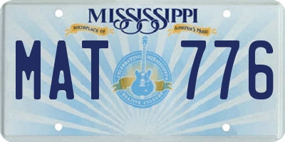 MS license plate MAT776