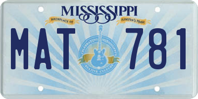 MS license plate MAT781