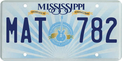 MS license plate MAT782