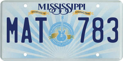 MS license plate MAT783