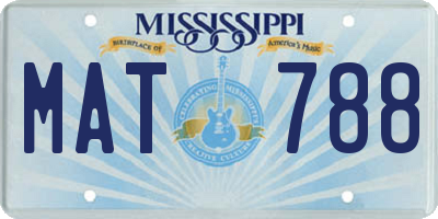 MS license plate MAT788