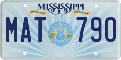 MS license plate MAT790