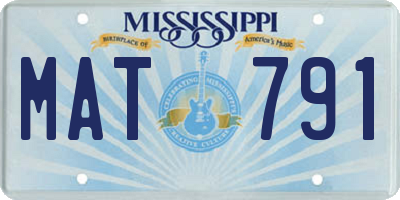 MS license plate MAT791