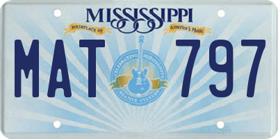 MS license plate MAT797