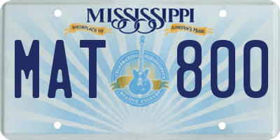 MS license plate MAT800