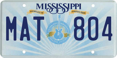 MS license plate MAT804
