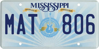 MS license plate MAT806