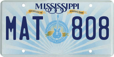 MS license plate MAT808
