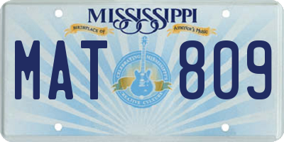 MS license plate MAT809