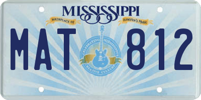 MS license plate MAT812