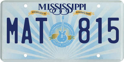 MS license plate MAT815