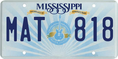 MS license plate MAT818