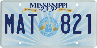 MS license plate MAT821