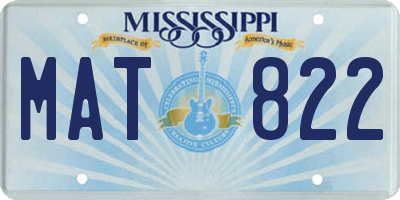 MS license plate MAT822