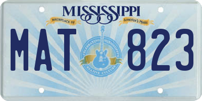 MS license plate MAT823