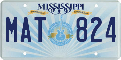MS license plate MAT824