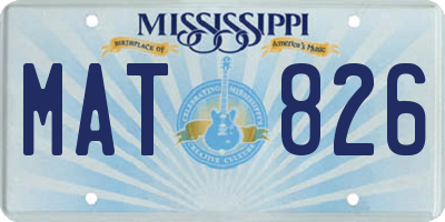 MS license plate MAT826