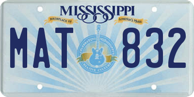 MS license plate MAT832