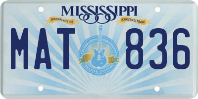 MS license plate MAT836
