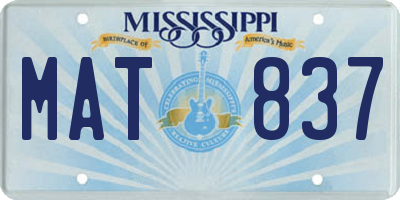 MS license plate MAT837