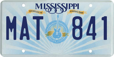 MS license plate MAT841