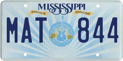 MS license plate MAT844