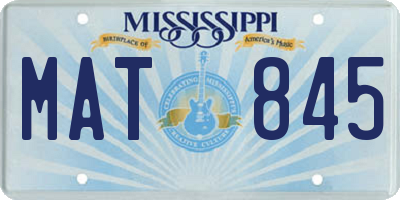 MS license plate MAT845