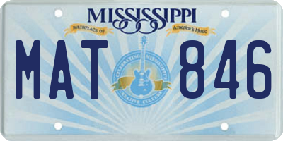 MS license plate MAT846