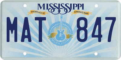 MS license plate MAT847