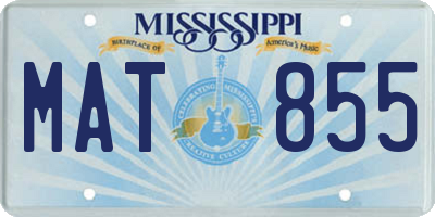 MS license plate MAT855