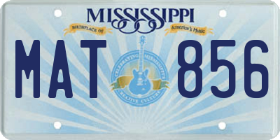 MS license plate MAT856