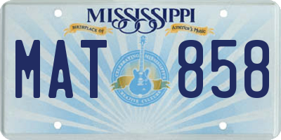 MS license plate MAT858