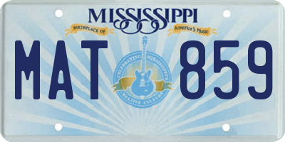 MS license plate MAT859